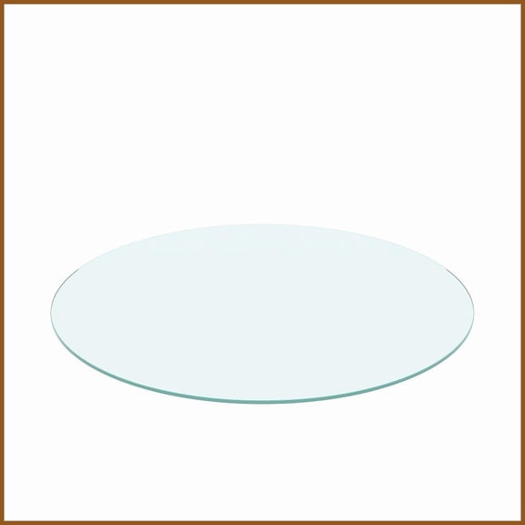 20 Inch Round Clear Glass Coffee Table Top, 1/4 Inch Thick Tempered Glass, Easy-Clean & Durable Polished Edge