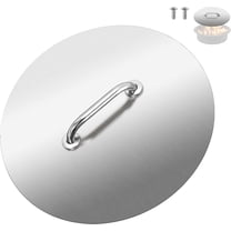 20 Inch Round Fire Pit Lid, 1.5mm Thick Fire Pit Ring Lid, 304 Stainless Steel Fire Pit Burner Cover for Any Round Patio Fire Pits