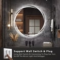 thumbnail image 1 of 20 Inch Round LED Bathroom Mirror with Lights, Anti-Fog & Dimmable, Wall-Mounted Vanity Mirror, Memory Function, Tempered Shatter-Proof Glass, Plug-in / Hardwired, Modern Bathroom Decor, 1 of 10