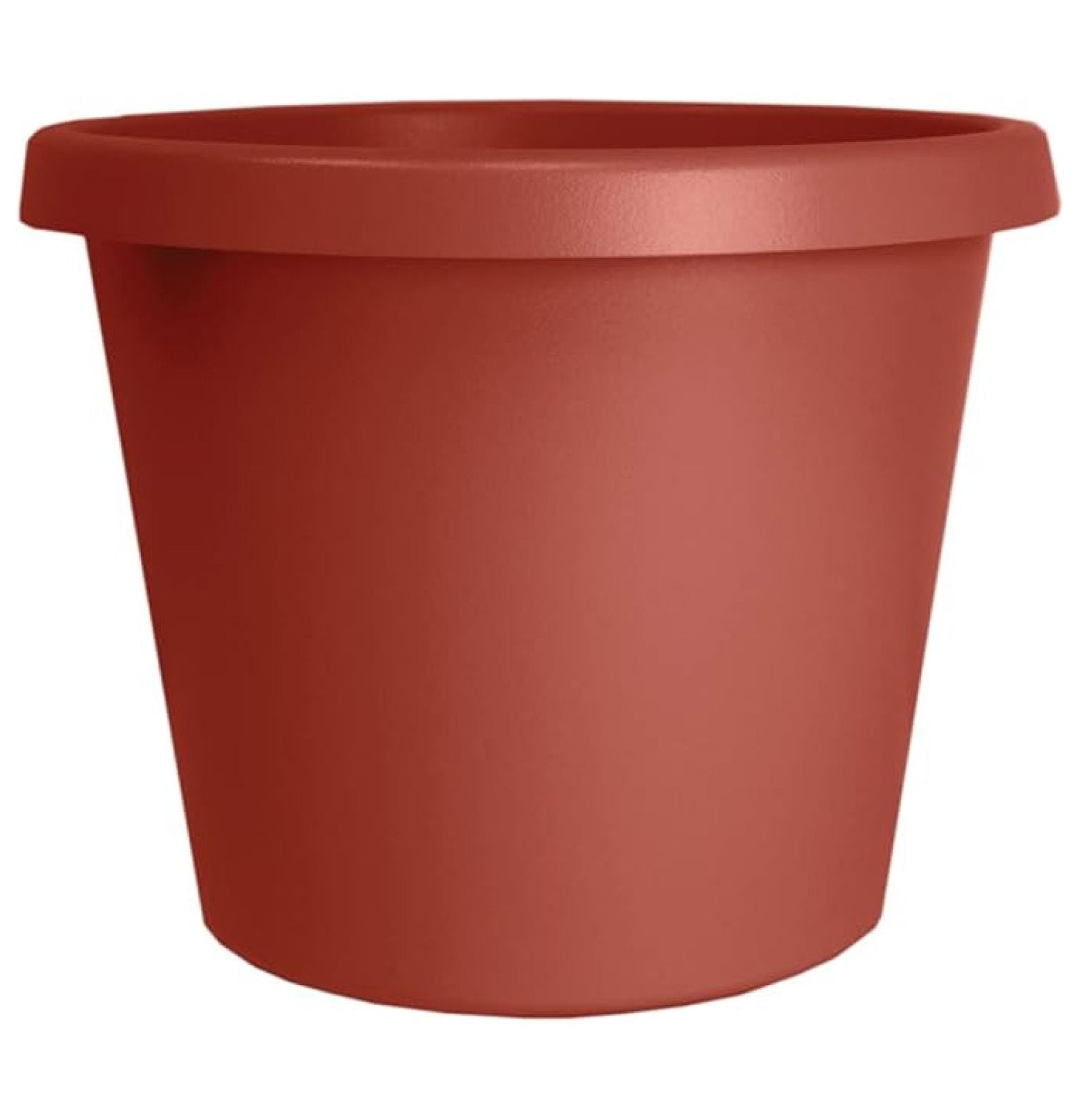 20 Inch Round Plastic Planter Pots - Large Outdoor Indoor Plant Pots with Rolled Rim & Drainage, Clay Color