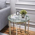 thumbnail image 1 of 20" Inch Round Tempered Glass Table,1/4" Inch Thick Flat Polished Edge,Coffee, Dining Table, 1 of 8