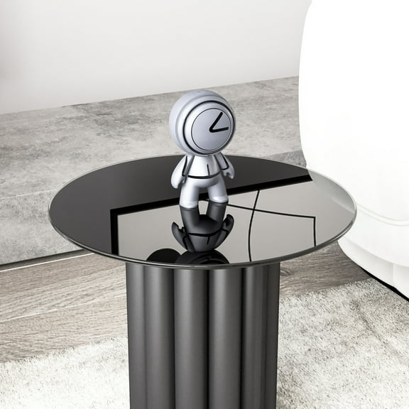 20" Inch Round Tempered Glass Table Top: 1/4" Thick, Durable, and Stylish Modern Design for Home Offices & Hotel Lobbies (Black)