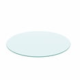 thumbnail image 1 of 20 Inch Round Tempered Glass Table Top Clear Glass 1/4 Inch Thick Round Polished Edge (Only Glass Table Top), 1 of 4