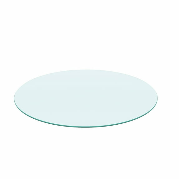 20 Inch Round Tempered Glass Table Top Clear Glass 1/4 Inch Thick Round Polished Edge (Only Glass Table Top)