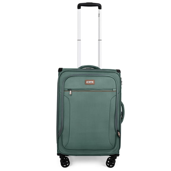 20 inch Softside Carry-on Luggage for Airplane Expandable Spinner Suitcase with TSA Lock, Grey - XJ1907