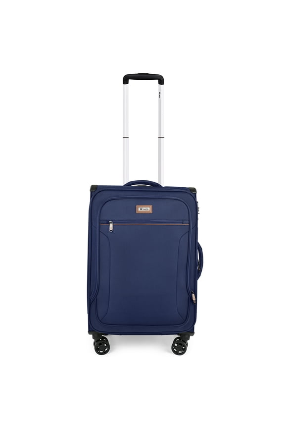 20 inch Softside Carry-on Luggage for Airplane Expandable Spinner Suitcase with TSA Lock, Navy - XJ1907