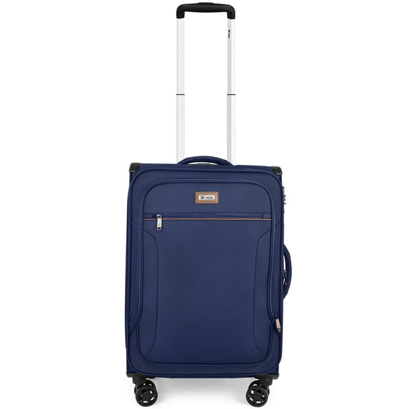 20 inch Softside Carry-on Luggage for Airplane Expandable Spinner Suitcase with TSA Lock, Navy - XJ1907