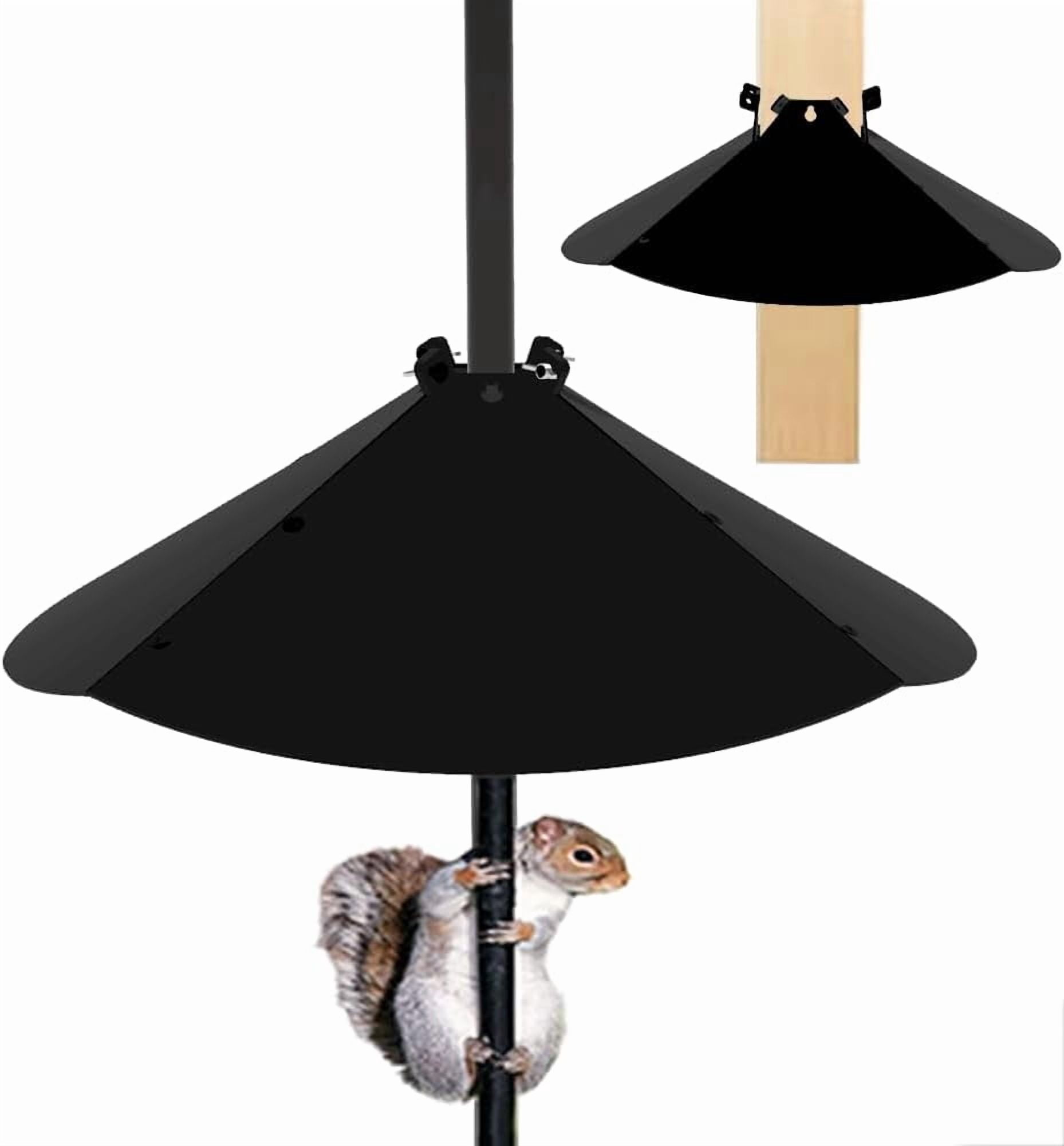 20 Inch Squirrel Baffle for Bird Feeder Pole Adjustable Opening Size Up to 4x4 Wide Wooden Post Outside Pole Mount House Guard Outdoor Shepherd’s Hook.