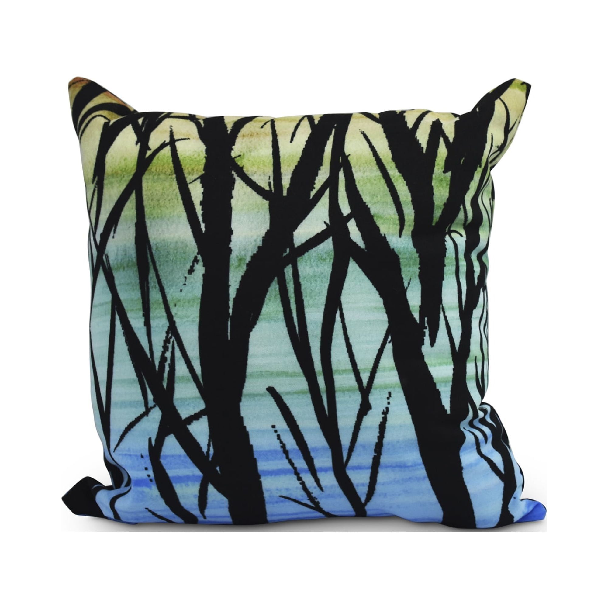 20 Inch Sunset Branches Multi Floral Print Decorative Throw Pillow