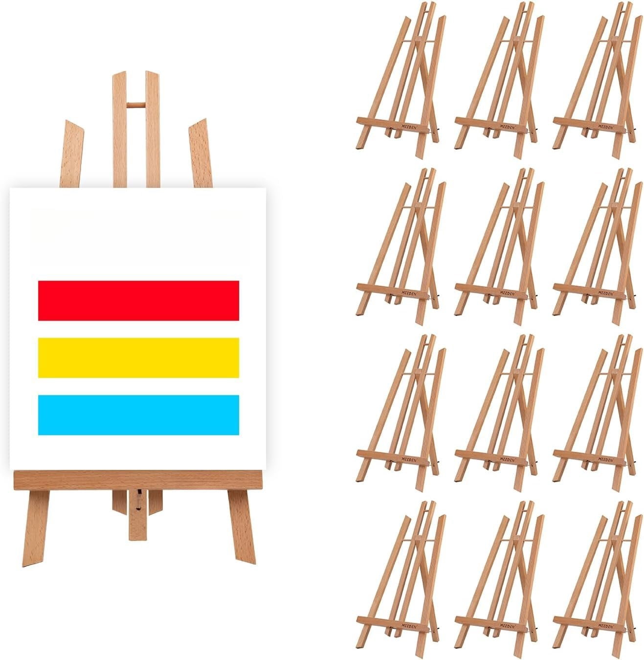 20 Inch Tabletop Easel: 12 Pack Beech Easel for Painting - Display ...