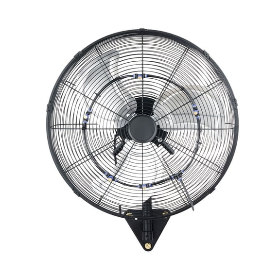 20 Inch Wall Mount Fan with Remote, Oscillating & Mist, IP44 Rated, 3 Speed, 18H Timer, Temperature Control for Garage, Gym, Workshop, Industrial Use
