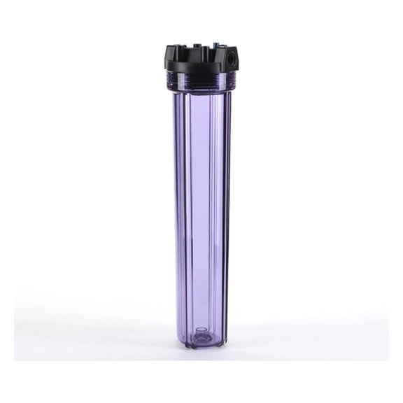 20 Inch Water Filter Housing - Clear RO Housing 3/4" Ports w/ Pressure Relief - Whole House, Under Sink, Reverse Osmosis Systems