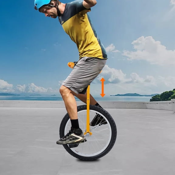 20 Inch Wheel Unicycle Bike One Wheel Bike for Outdoor, Wheel Cycling Exercise Bicycle for Balance Training, Adjustable Height 78-90cm