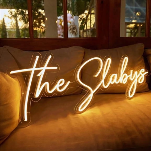 20 Inch With Remote Control Wedding LED Neon Sign, Acrylic Name Light for Reception Backdrop, Engagement and Party Decor, Blue