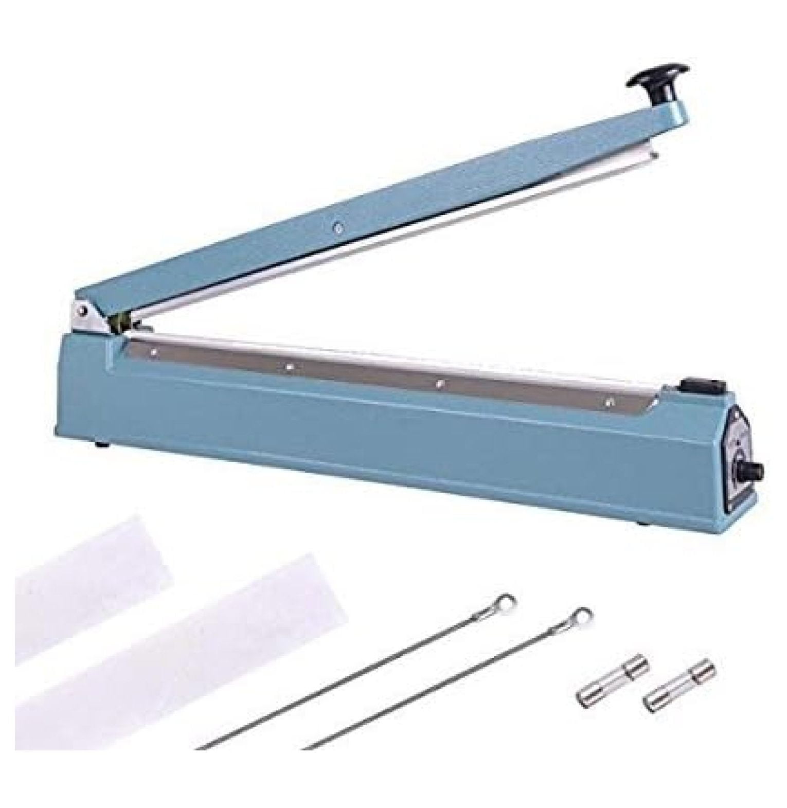 20 Inches 500mm Bag Sealer Handheld Heat Impulse Machine w/ Sealing & Teflon Sheets for Appliance Home Supermarkets Shops Household