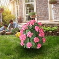 thumbnail image 1 of 20 Inches Artificial Begonia Flower Ball Topiary Trees with Ground Spikes,Fake Artificial Bushes Plants,Fade Resistant Faux Artificial Shrubs Tree for Indoor Outdoor Front Porch Decor, 1 of 7