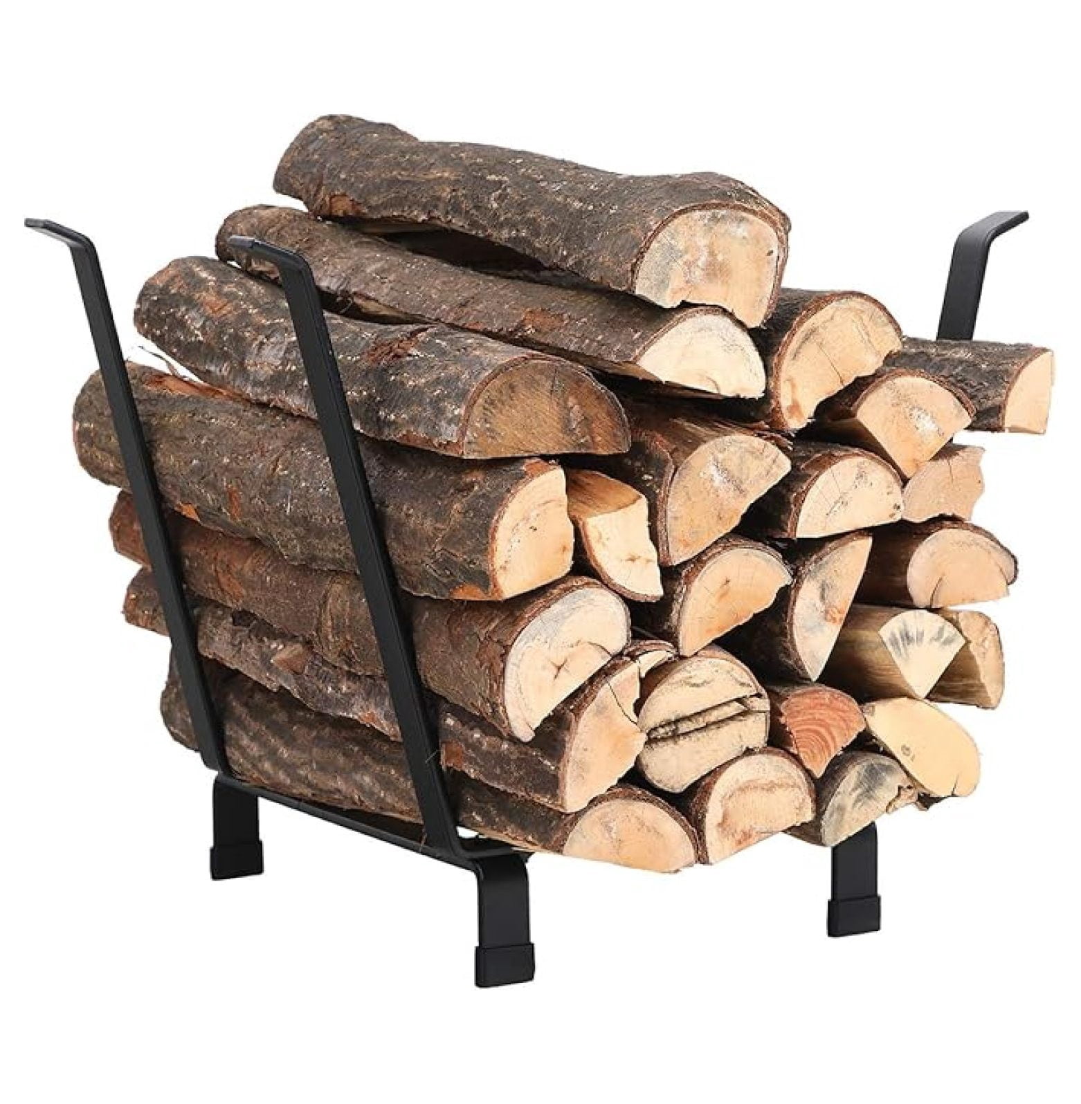 Burning Log Rack 20 Inches Indoor/Outdoor Firewood Rack Fireplace Log & Holders Wood ...