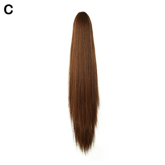 20-Inches Long Straight Wigs Ponytail Extensions Claw Clip In Ponytails Synthetic Hair Jaw On Ponytail Extensions Pony Tail Hairpieces for Women D0S3