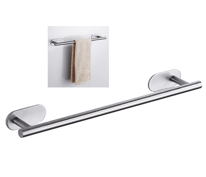 20 Inchs Towel Bar Self Adhesive Wall Mounted Stainless Steel Rustproof Polished Bathroom Kitchen No Drill Matte Modern Decoration Rack Hardware