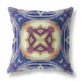 thumbnail image 1 of 20â€ Indigo Cream Geo Tribal Suede Throw Pillow, 1 of 4