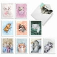 thumbnail image 1 of 20 Invitation Cards Assorted (10 Designs, 2 Each) - Fluffy Furballs Invitation (4" x 5.12") AM7168ING-B2x10, 1 of 6