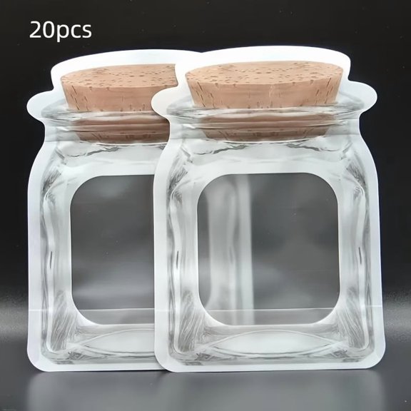 20 Irregular Bottle Pouches with Frosted Window - Elegant Gift Packaging for Any Occasion