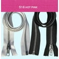 thumbnail image 1 of 20" Jacket Zipper, YKK #5 Aluminum Metal ~ Medium Weight ~ Separating ~ 516 Hot Pink (1 Zipper/pack), 1 of 1