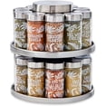 thumbnail image 1 of 20 Jar Revolving Spice Rack with Integrated Tool Caddy, Brushed Stainless Steel with Stainless Steel Caps, 1 of 7