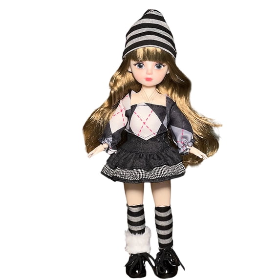 20-Joint Articulated Base Body Doll, Hand-Painted Lip Makeup and Detailed Facial Features, High-Mobility Humanoid Model for Photography and Display