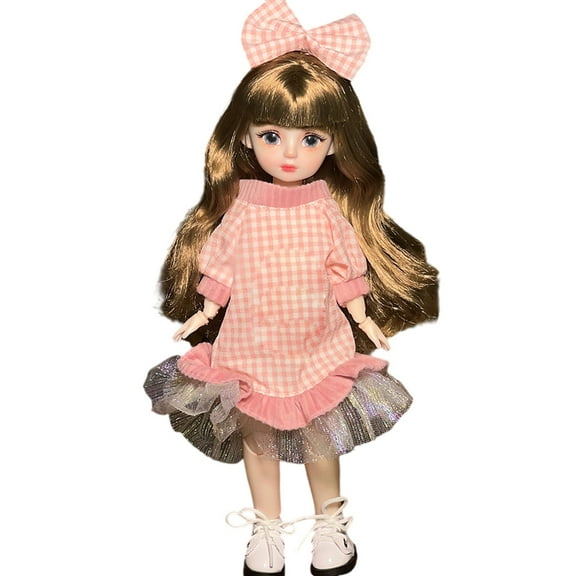 20-Joint Articulated Base Body Doll, Hand-Painted Lip Makeup and Detailed Facial Features, High-Mobility Humanoid Model for Photography and Display