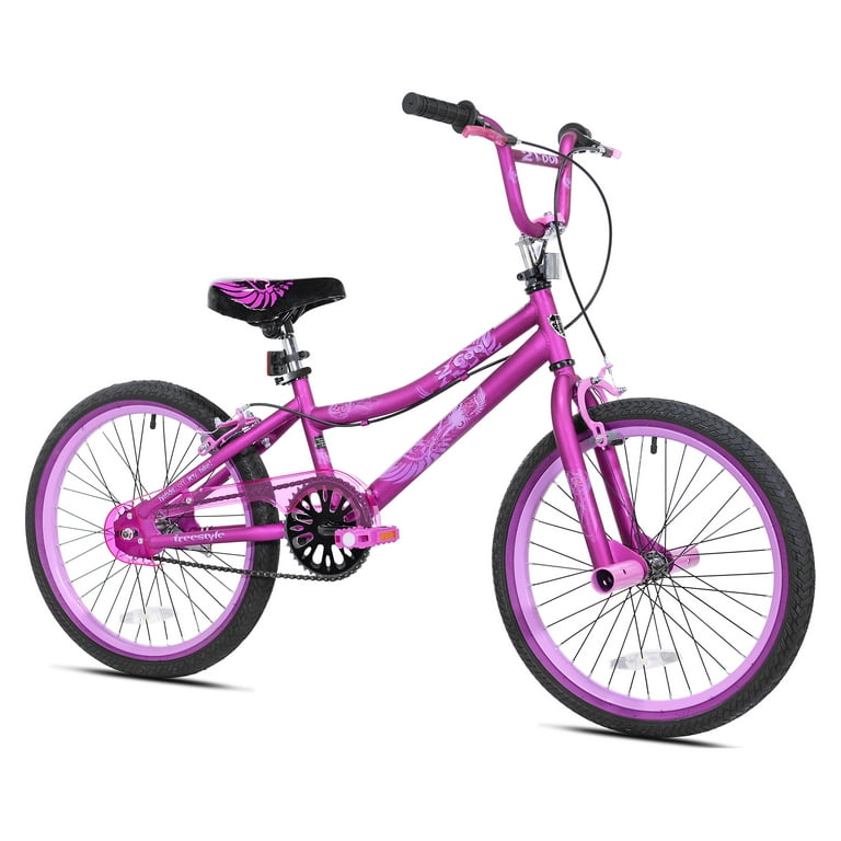 Kent 20 BMX Girl s Bike Satin Purple Single Speed with Steel Frame Rear Hand Brakes for Age 8 12 Walmart