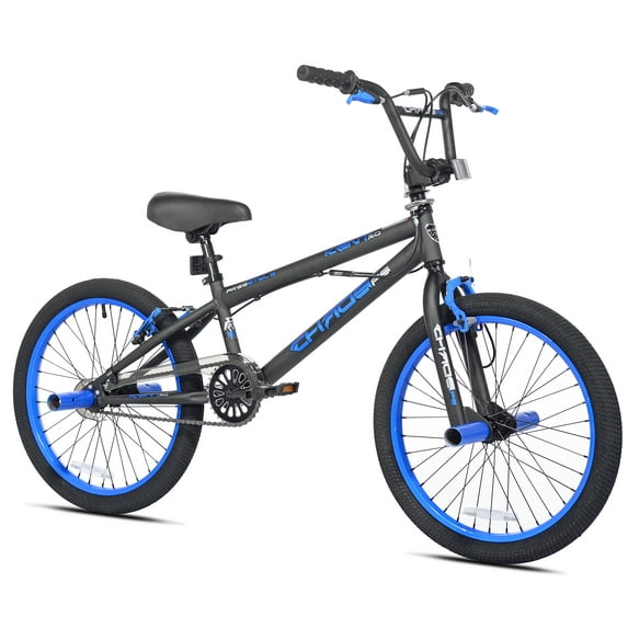 20" Kent Bicycle Chaos Boy's Child Bicycle, Matte Black and Blue