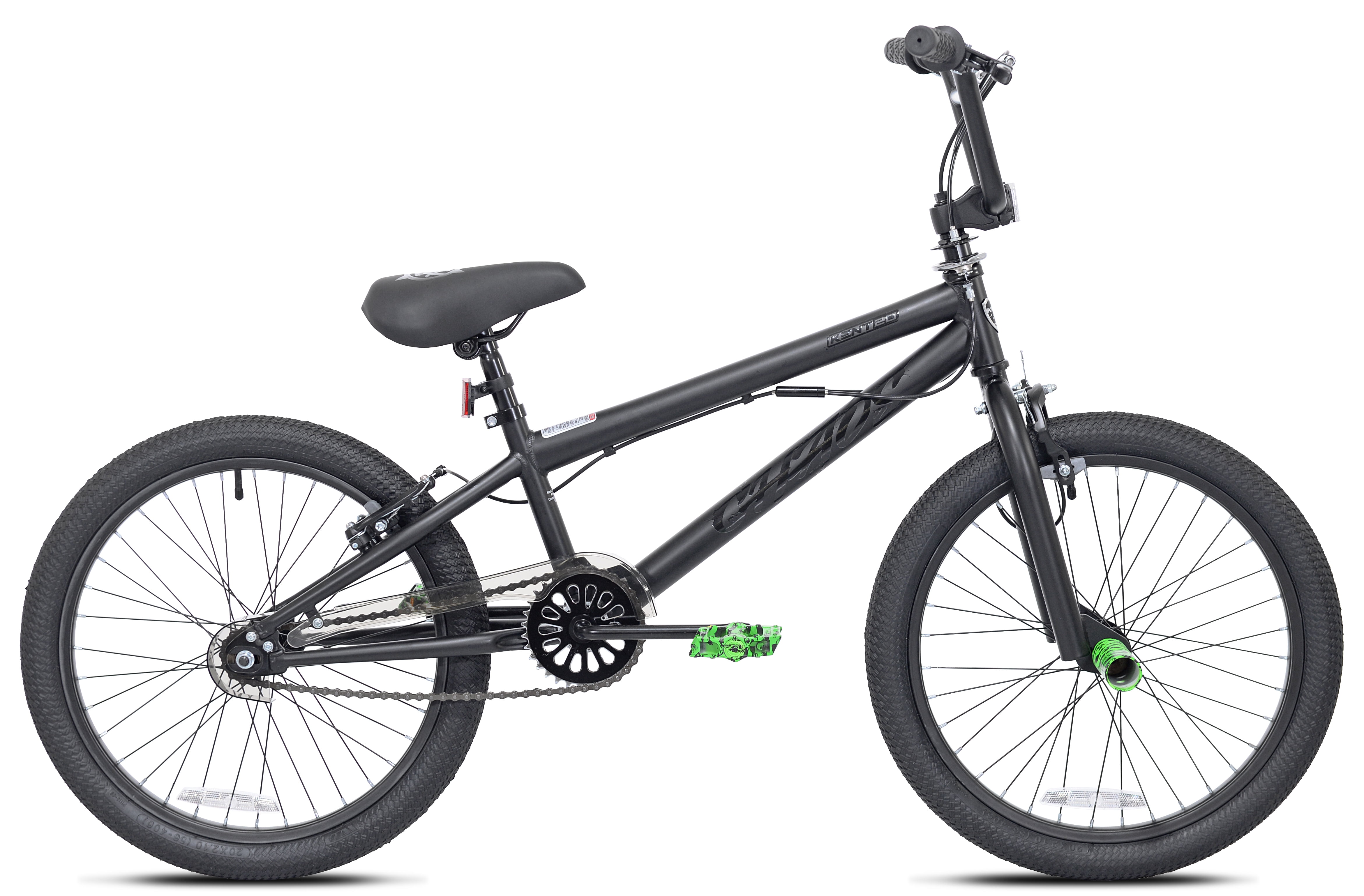 20" Kent Chaos BMX Bicycle, Fits Rider 4'2" - 5', 0", Hydro Dip Matte Black, Child, Unisex