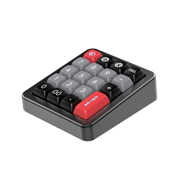 20-Key Mechanical Number Pad with Hot-Swappable Red Switches, RGB Backlit, USB-C Wired -Black