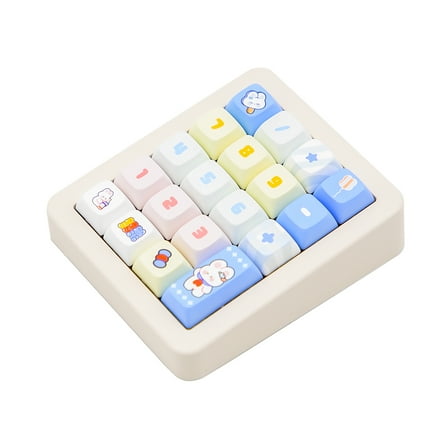 20-Key Mechanical Number Pad with Hot-Swappable Red Switches, RGB Backlit, USB-C Wired for PC & Laptop,Creamy Yellow