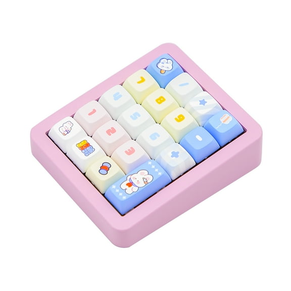 20-Key Mechanical Number Pad with Hot-Swappable Red Switches, RGB Backlit, USB-C Wired for PC & Laptop,Pink