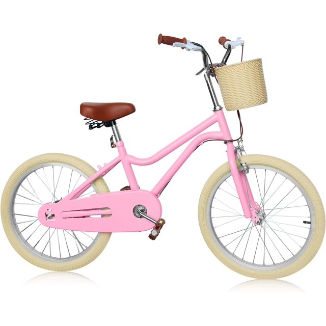 "Wanan 20"" Kids Bike, Retro Design Bicycle for 514 Yrs Old Girls, Non