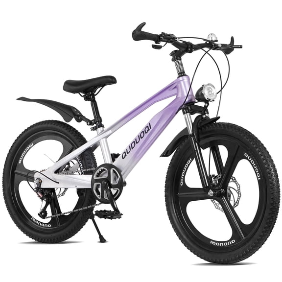20" Kids Mountain Bike with 7-Speed, Lightweight Magnesium Frame, One-Piece Wheels, for Ages 8–12