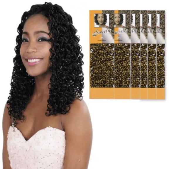 20" Knot S Curl Synthetic Crochet Braid Hair By Jazz Wave (Color#4) 10 PACKS