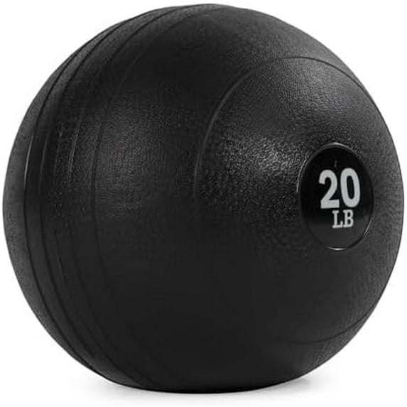 20 LB Rubber Slam Ball, Dead Weight Ball Absorbs , Minimal Bounce, Textured Surface for Strength and Conditioning, Slam Ball Exercises, Cardio Workouts, Full Body Workout