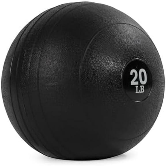 20 LB Rubber Slam Ball, Dead Weight Ball Absorbs , Minimal Bounce, Textured Surface for Strength and Conditioning, Slam Ball Exercises, Cardio Workouts, Full Body Workout
