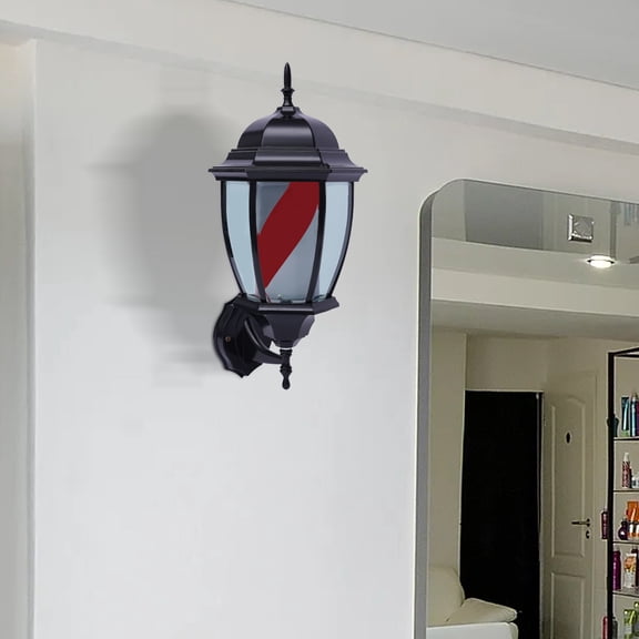 20'' LED Barber Pole Light Classic Style,Hair Salon Barber Shop Open Sign,Rotating Red White Blue LED Strips, Waterproof Save Energy (20'')