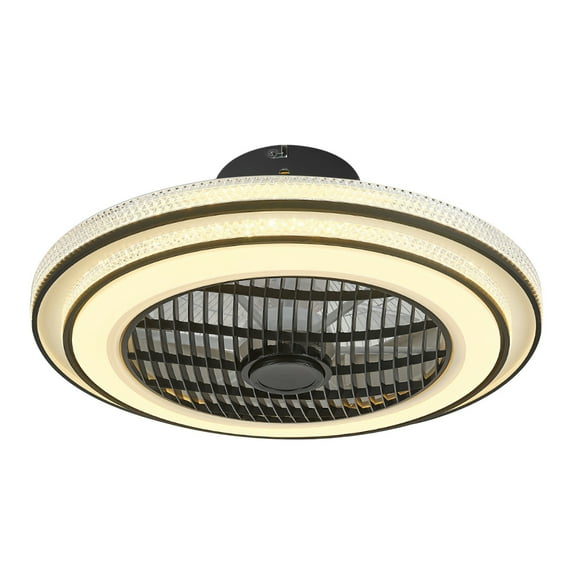 20" LED Ceiling Fan Light, Round Pendant Fan with Light, Modern Style Ceiling Fan, Remote & App Control