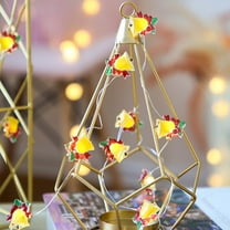 20 LED Christmas Snowflake String Lights, Battery Operated Copper Wire Fairy Lights with 2 Modes, for Indoor Outdoor Holiday Party Decor(A-2m-20 Lights)