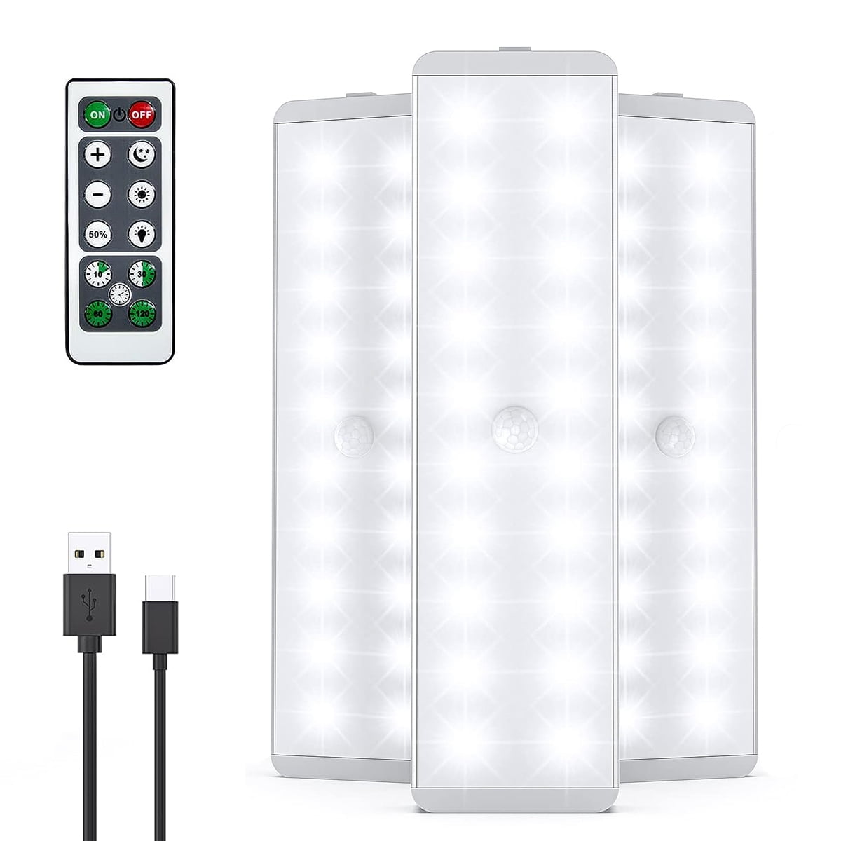 20LED Closet Lights, USB Rechargeable Motion Sensor Light Indoor, Under Lighting with
