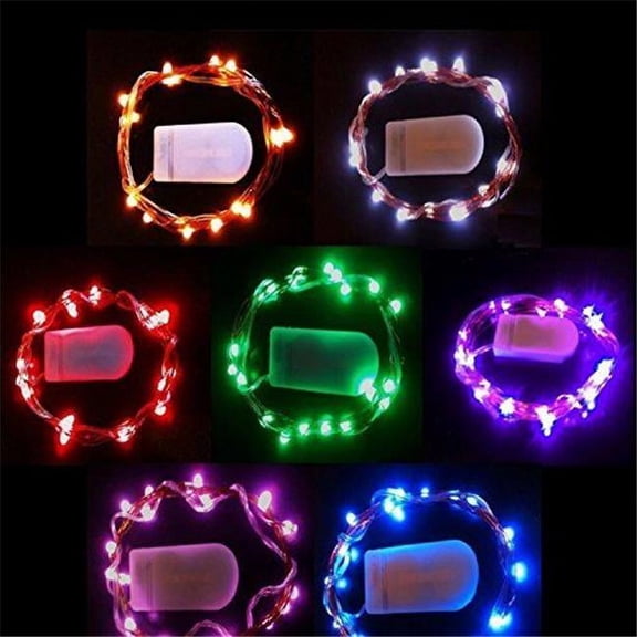 20 LED Copper String Light with Battery, Yellow