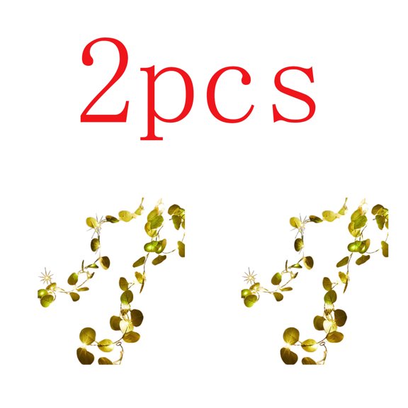 20 LED Eucalyptus Vine String Lights - USB Powered Warm White Artificial Leaf Garland, Twinkling Tree Light for Bedroom Living Easter Decor, Durable Indoor Outdoor Fairy Light Decor, 79in, Green