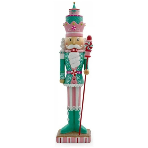 20" LED Pastel Christmas Nutcracker w/Staff