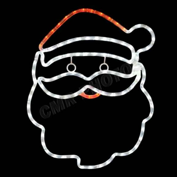20 LED Rope Light Santa Window Silhouette Motif Display