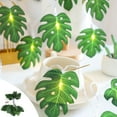 thumbnail image 1 of 20 LED Tropical Artificial Rattan Palm Leaf Vines, Lighted Hanging Greenery Garland, Wall Decor for Home Party Wedding, 1 of 8